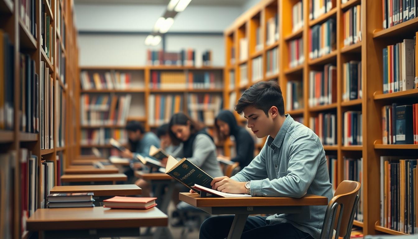Students collaborating in study space